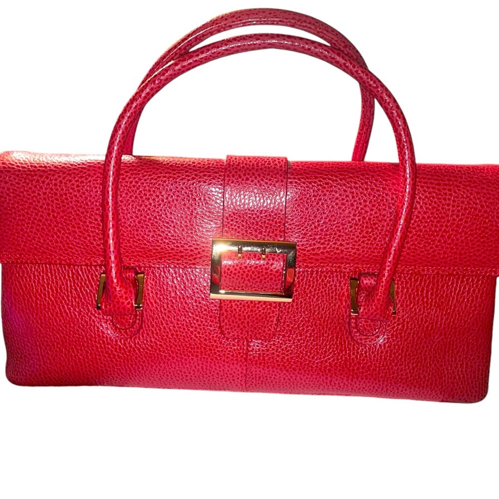 New red leather handbag